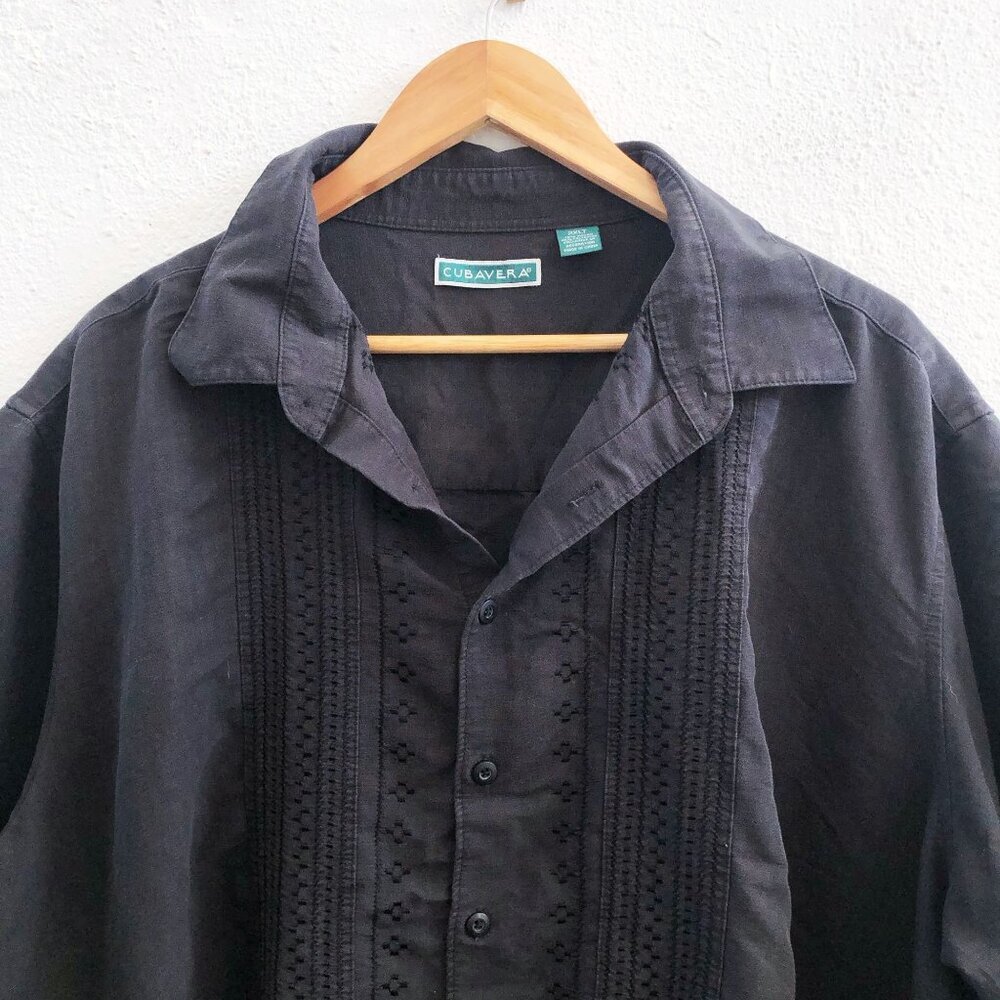 CUBAVERA Rayon Blend Short Sleeves Shirt 2X Tall - Picture 5 of 7